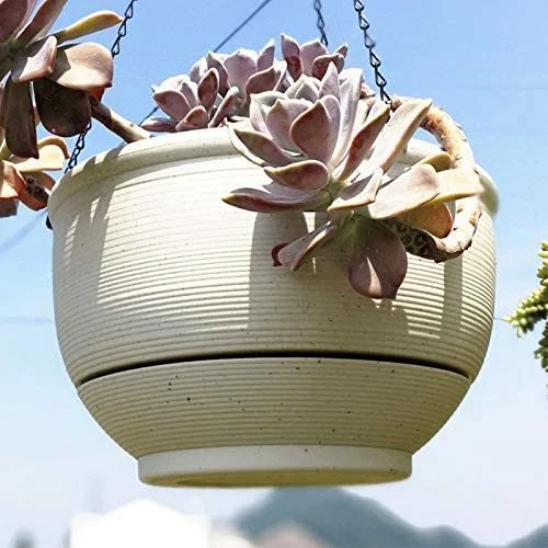 Hanging Planter with Drainer Self-Watering Pot Indoor Outdoor Garden Decoration Bl17471