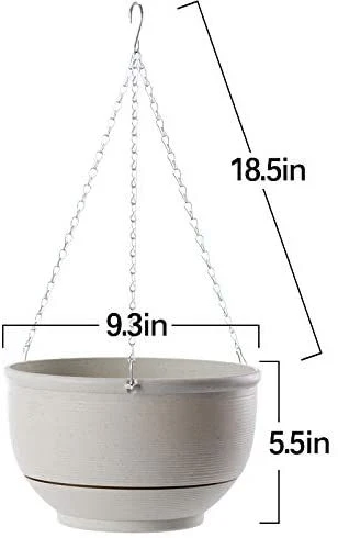 Hanging Planter with Drainer Self-Watering Pot Indoor Outdoor Garden Decoration Bl17471