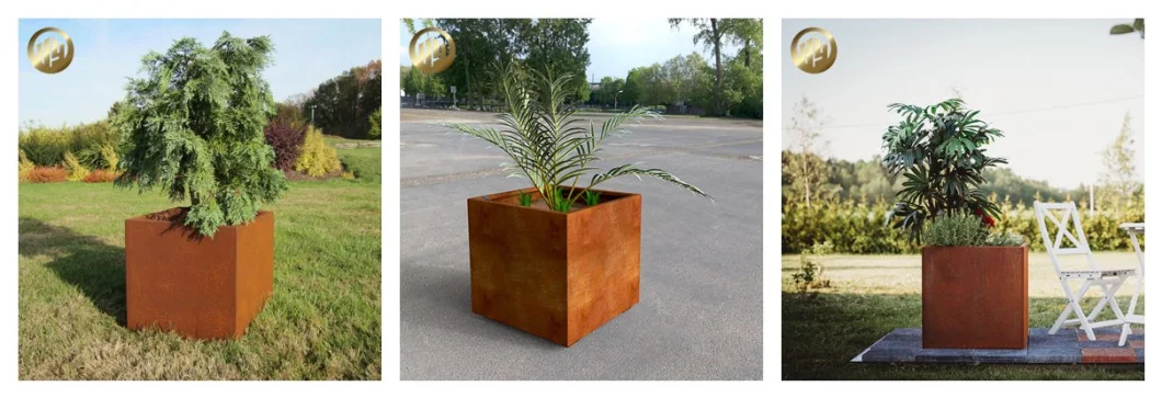 Garden Outdoor Decoration Metal Plants Nursery Corten Steel Flower Planter