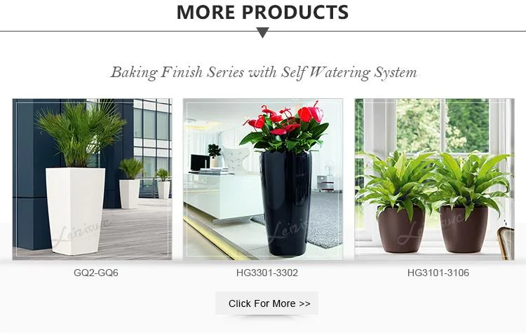 Modern Tall Large Size Indoor Outdoor Living Room Garden Decorative Round Self-Watering Plastic Plant Flower Pots