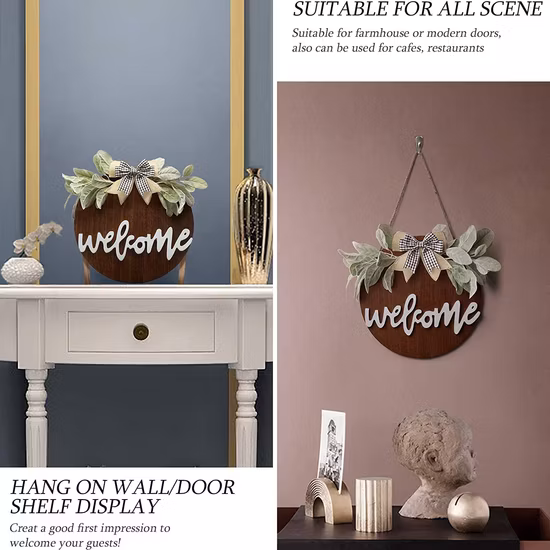 Cesta de armazenamento de metal, suspensão de parede com base de madeira, cesta de decoração para casa, fio de armazenamento, caixa de armazenamento, organizador